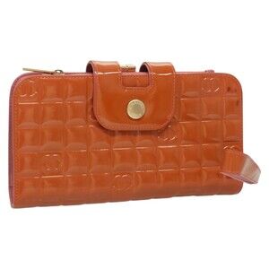 Chanel Choco Bar Wallet Enamel Orange #182037C30B